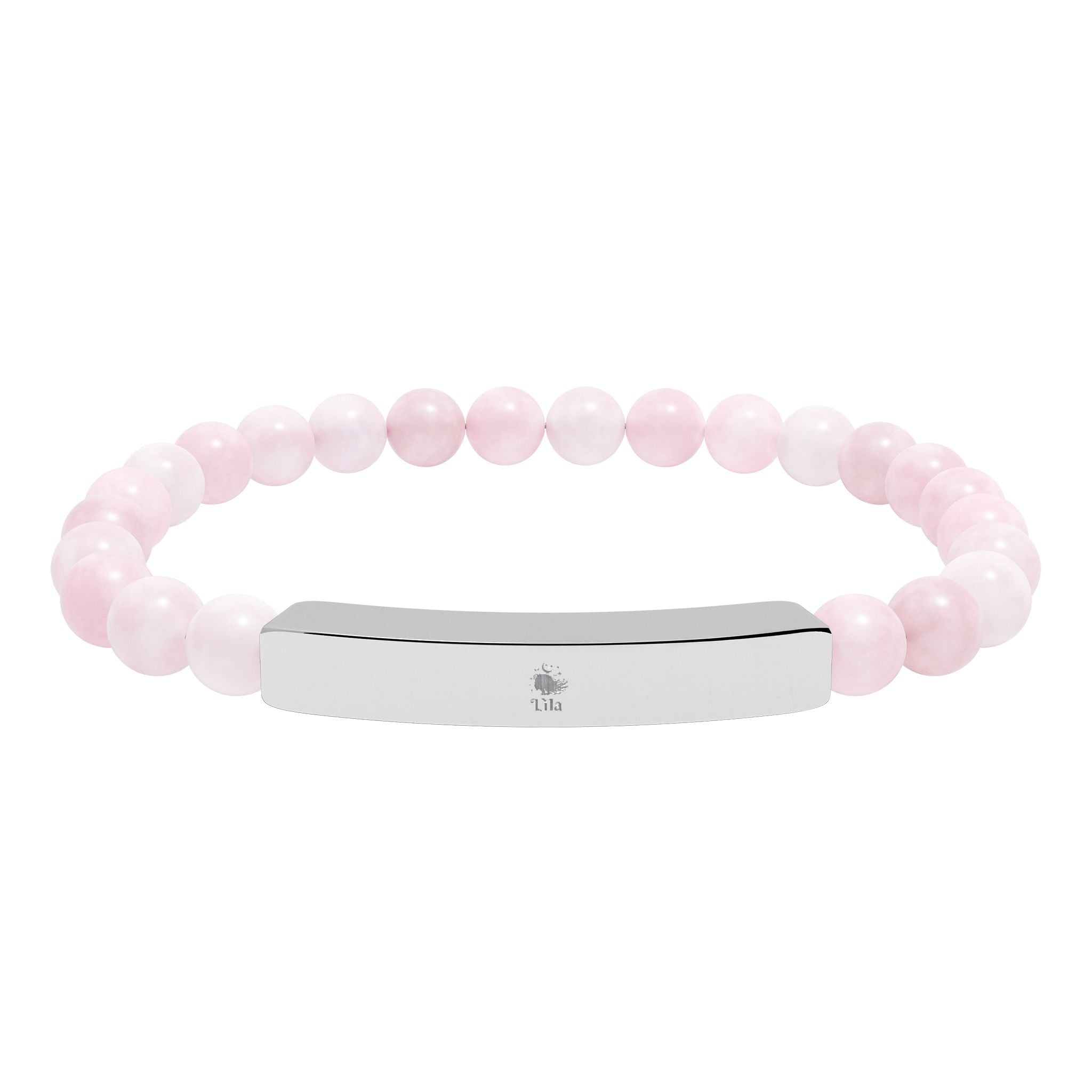 Natural Stone Stretch Bar Bracelet (Engraving) - lilaskidsshop