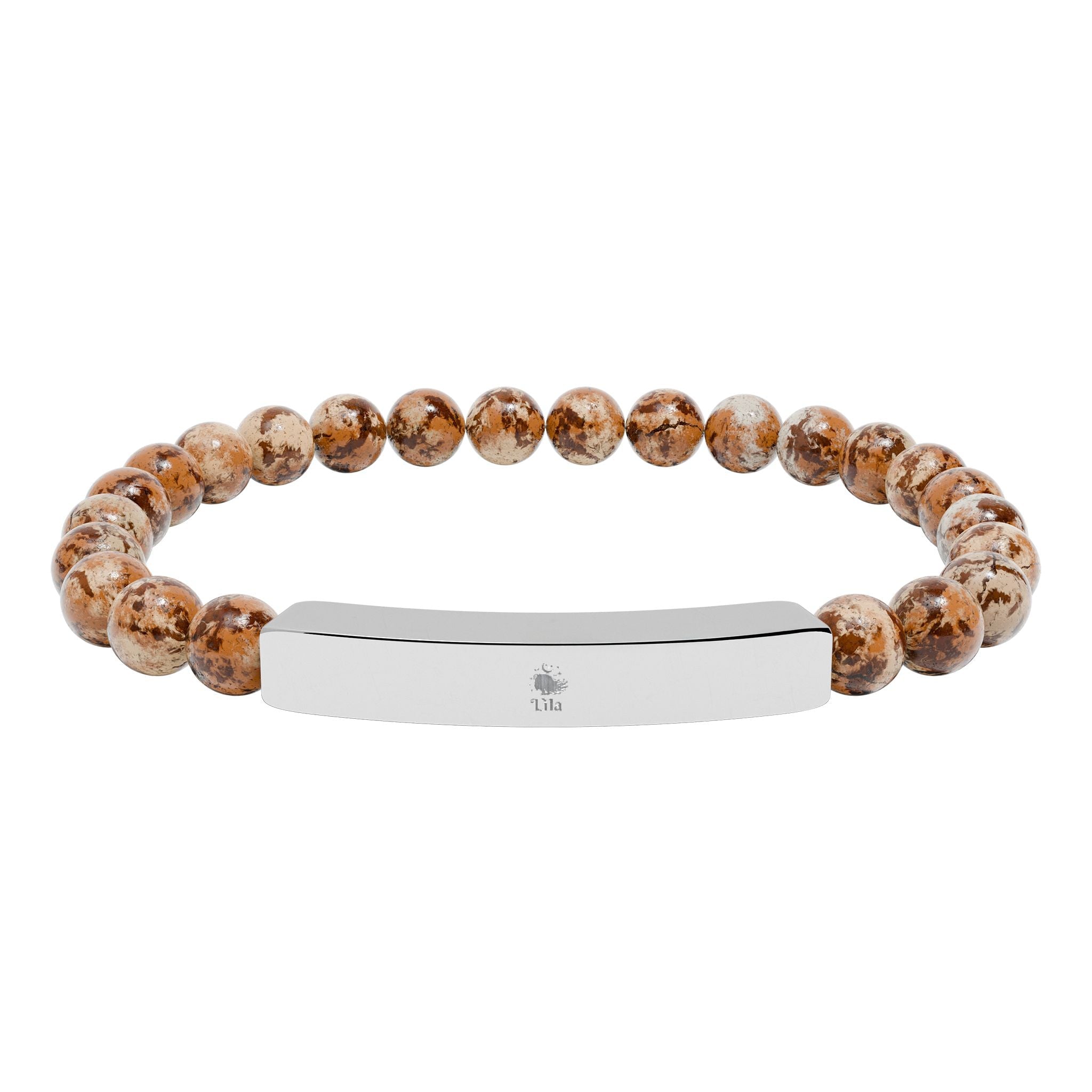 Natural Stone Stretch Bar Bracelet (Engraving) - lilaskidsshop